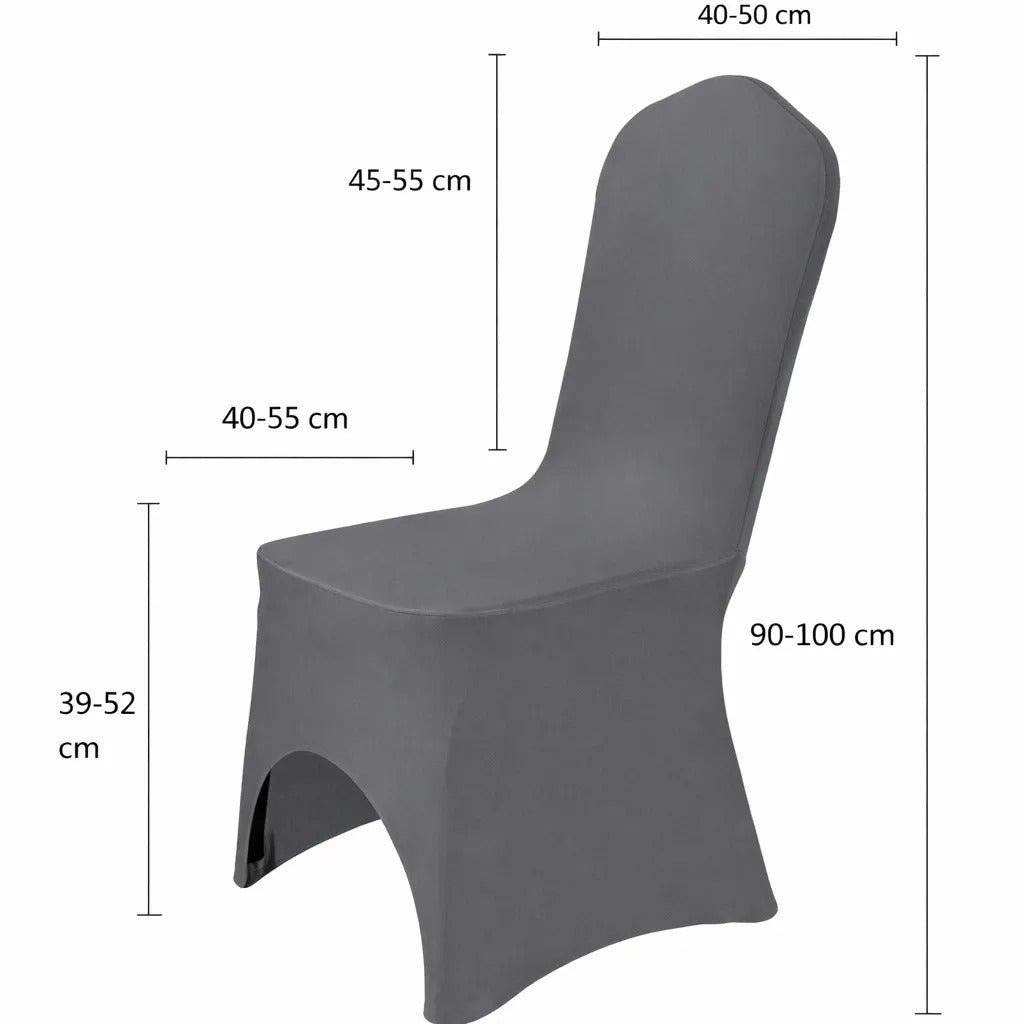 Pokrowiec na krzesło bankietowe 190 gsm GADKI Stalowy
